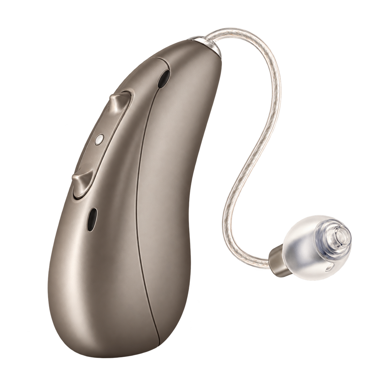 Aparelho auditivo retroauricular champagne